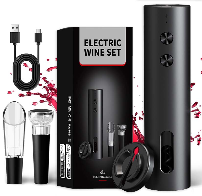 Electric Can Opener - 4'ü 1 Arada Elektrikli Şarap Açacağı