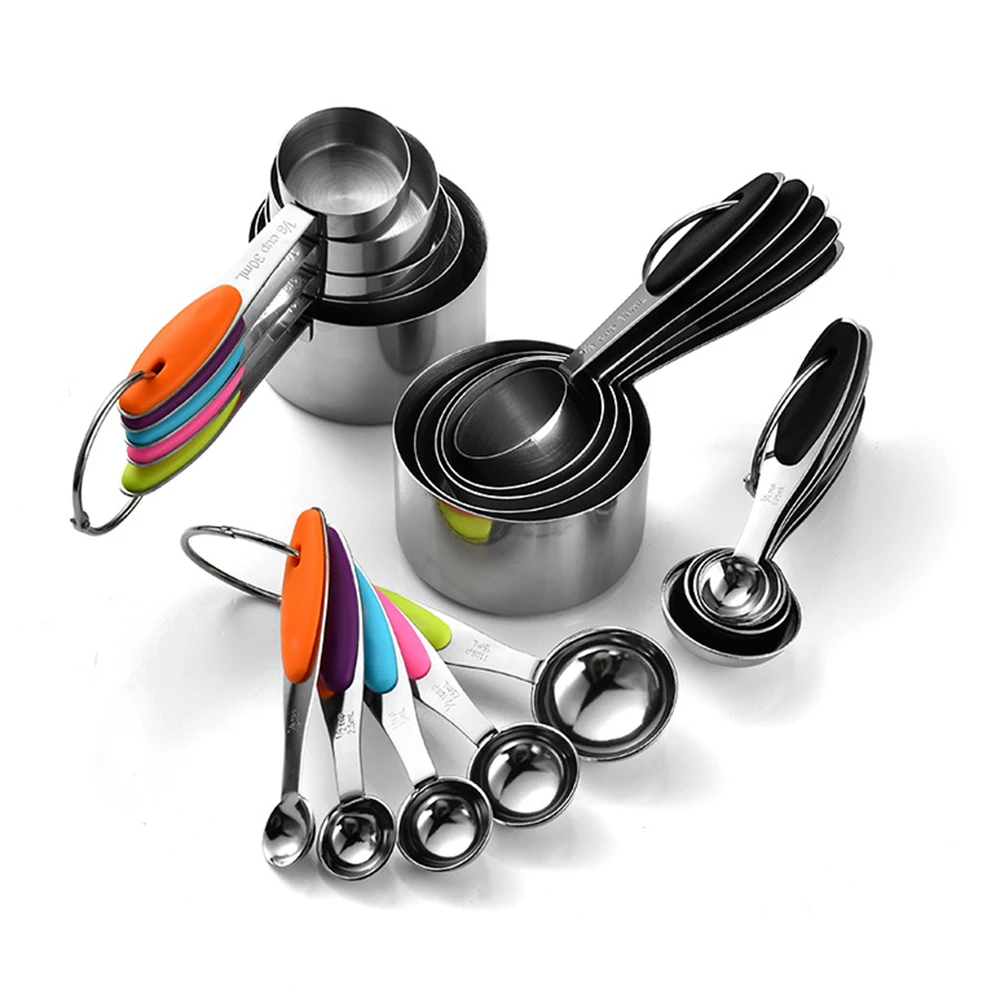 Kitchen Gadgets Set - 5/10 adet paslanmaz çelik ölçüm bardak