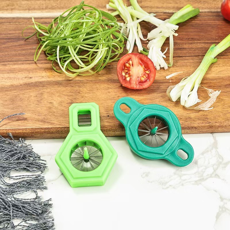 Kitchen Gadgets Drawing - Yeşil soğan kesici paslanmaz çelik erik
