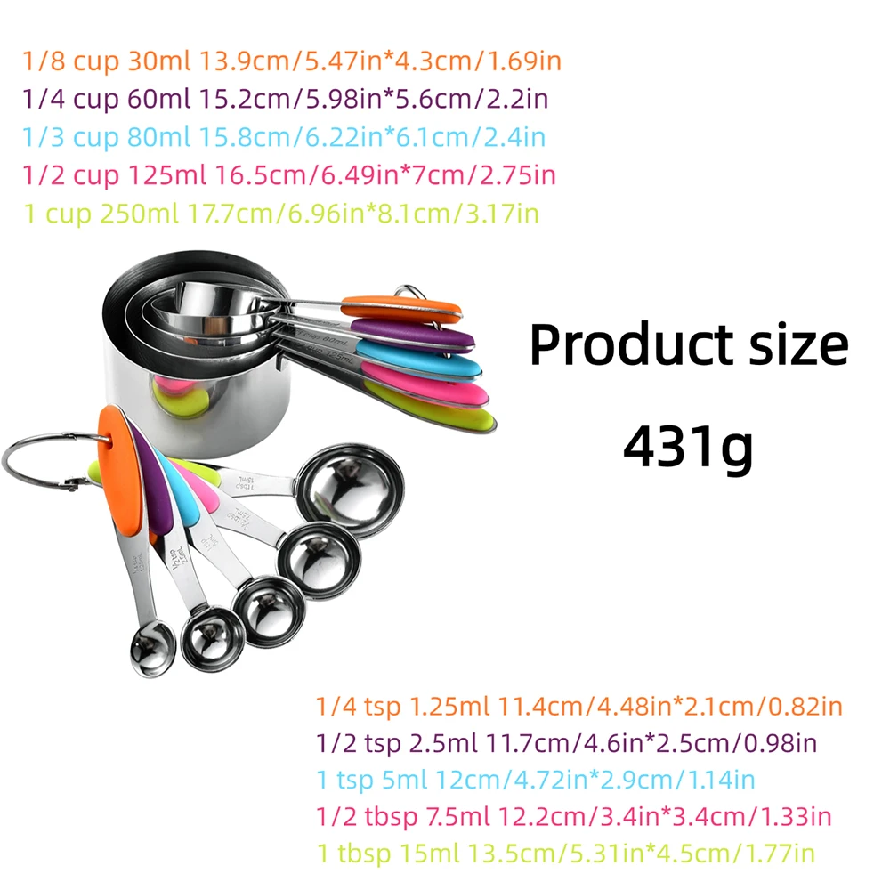 5/10 adet paslanmaz çelik ölçü - Kitchen Gadgets Set incelemesi ve fiyatı