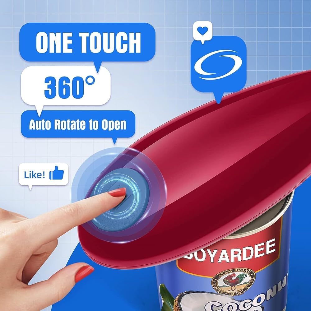 1 adet kırmızı elektrik konser - Electric Can Opener incelemesi ve fiyatı